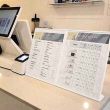 Transparent Acrylic Panel Menu Display Stand A4 A5 A6 Table Card Sign Collection Photo Protection Holder Album Postcard Souvenir Display Stand Table Brand High-End Plastic Wine Catalog Menu A5 A6 Type Name Idol Photocard Holder Card Desktop Photo Display Frame - Multicolor - View 8
