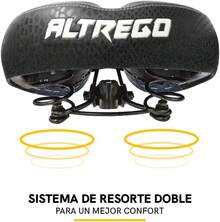 ALTREGO Asiento Bicicleta de Montaña Ultra Cómodo y Ancho, Incluye Broche - Negro - Ver 6