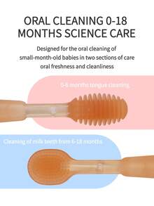 KUNT 一套婴儿口腔护理硅胶牙刷，可去除奶渍和牙菌斑，液态硅胶材质，婴儿牙刷 - 彩色 - 查看 7