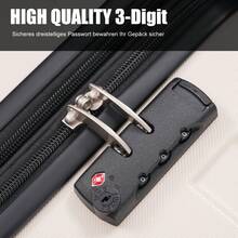 Flieks Trolley Set Suitcase Set (M, L, XL With Toiletry Bag), Rolling Suitcase Set 4 Wheels, (Set, 5 Pcs., Hard Shell Trolley Set), Luggage Set With School Bag, Cosmetic Bag Set Travel Suitcase