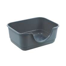 Arenero para gatos 40x30x17cm bandeja sanitaria abierta aseo de gatos bandeja higiénica gatos pequeña accesorios mascotas hogar - Gris - Ver 4