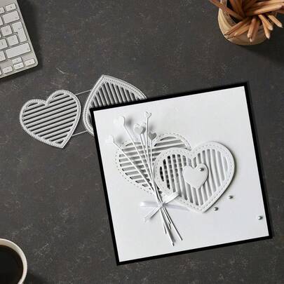Love Greeting Card Metal Cutting Dies, DIY Scrapbooking Album And Embossing Stencil, Greeting Card Making Tool, Card Paper Cutting Crafts ,Gift Card Making Template Die Cuts
