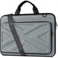 MOSISO Funda Dura para Portátil Hombre Mujer,15.6 Pulgadas Bolsa de Ordenador Compatible con,,,Portátil,16 Pulgadas Bolsa Laptop con Bolsillo Frontal&Correa de Hombro, Negro - Verde Azulado - Ver 9