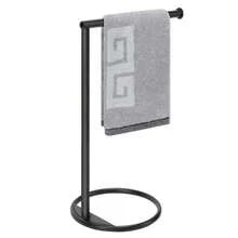 Hand Towel Holder Stand Thicken Metal L Shape Hand Towel Rack Small Towel Ring Stable Standing Towel Bar For Bathroom Kitchen Vanity Countertop 8 L 14 H Matte Black 1 Pack - màu đen - Xem 1