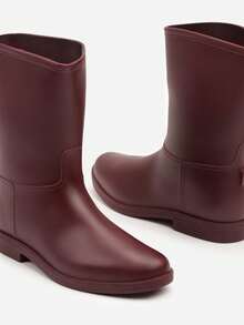 极简风格的惠灵顿靴 - 紅色 - 查看 6