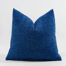 1 件蓝色（不含枕芯）多色纹理抱枕套，现代农舍雪尼尔 3D 纹理透气靠垫套，适用于卧室、餐厅、床、沙发、汽车、装饰、所有季节 - 藍色 - 查看 8