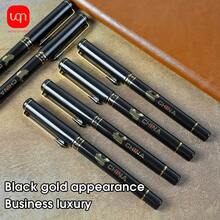 WUQIANNIAN 3/6 Stücke Karte Schwarze neutrale Stiftspitze 0,5 mm, angenehmes Schreibgefühl, bequemer Metallstifthalter, hochwertige Tinte, hochwertige Notizbuchstift für tägliches Design und Schreiben, Schulanfangszeit