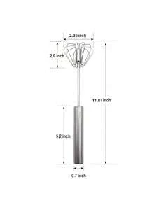 4-Speed Multi-Functional Handheld Blender - Manual, Battery-Free Operation, Suitable For Baking And Cooking, Mother's Gift - Silver - View 10