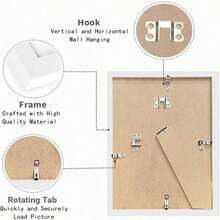 RUN HELIX 6x8 Picture Frames,Simple Designed Photo Frame,Certificate Document Frame For Horizontal And Vertical Formats,6x8 Poster Photo Frame Wall Gallery Home Office Decor,White - ColorH - View 6