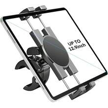 Spin  Tablet Holder Mount, Phone IPad Holder Stand Exercise  Handlebar Mount For Stationary Bicycle, Treadmill, Microphone Stand, Fit For IPad Pro 12.9, Galaxy Tabs, (4.7-13")