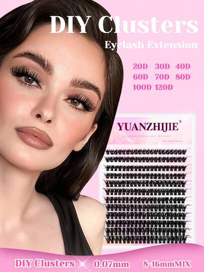 240 قطعة إطالة رموش DIY 20D/30D/40D/60D/80D/100D/120D C D تجعيد 0.07 مم سمك 8-16 مم طول مختلط متعدد الأنواع رموش فردية ذاتية الزرع يدوية صغيرة جدًا ذات شريط أسود ماط مظهر طبيعي مجموعات رموش مقسمة سهلة التطبيق طويلة الأمد قابلة لإعادة الاستخدام سعة كبيرة إطالة رموش مثالية للحفلات والأدوار والمكياج اليومي والملابس المكتبية والسفر والأعياد مثل عيد الميلاد وعيد الهالوين