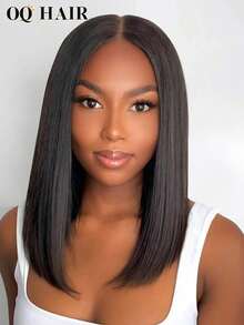 OQ 5x5 HD Lace Front Closure Straight 100% Virgin Human Hair Wig 10-20 Inch Comfortable Warm Gift Suitable For Daily Wear And Beginners Free Shipping With Hair Care Products - SNatural - View 2