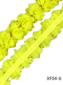 19 Colors Available, 13pcs 5cm Width 3D Chiffon Flower DIY Trim For Headband, Shoes, Hat Decoration