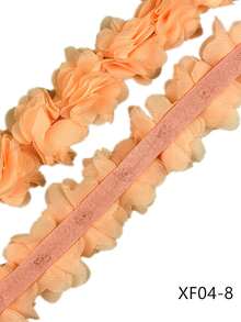 19 Colors Available, 13pcs 5cm Width 3D Chiffon Flower DIY Trim For Headband, Shoes, Hat Decoration