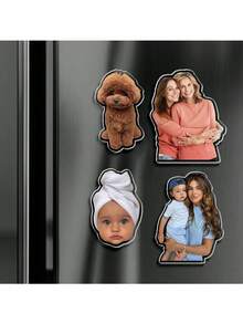 1/3/5 piezas Imanes personalizados de acrílico para nevera con foto, imanes de acrílico con apariencia 2D con imagen/foto de mascota personalizada, regalos de Navidad perfectos para abuela/mamá/papá/abuelo, imanes de acrílico con foto de bebé personalizada para nuevos padres, imanes divertidos con foto de perro/gato para dueños de mascotas, imanes de acrílico con recuerdos familiares para decoración de nevera, imanes para decoración de cocina y uso diario