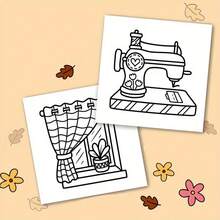 1 Cozy Girl Coloring Book - 22 Pages, Thick & Upgrade, Stress-Relief & Mood-Enhancing Adult Coloring Book With Autumn & Fall Themes, Perfect For Family Gatherings & Holidays, Festive Gift Idea, Holiday Coloring Book | Autumnal Design | Detailed Line Art, Adult Coloring Book - Multicolor - View 7