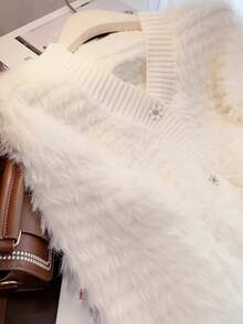 Women Cardigans - Beige - View 4