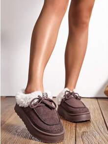 Women's Fashionable Snow Boots - Brown - View 1