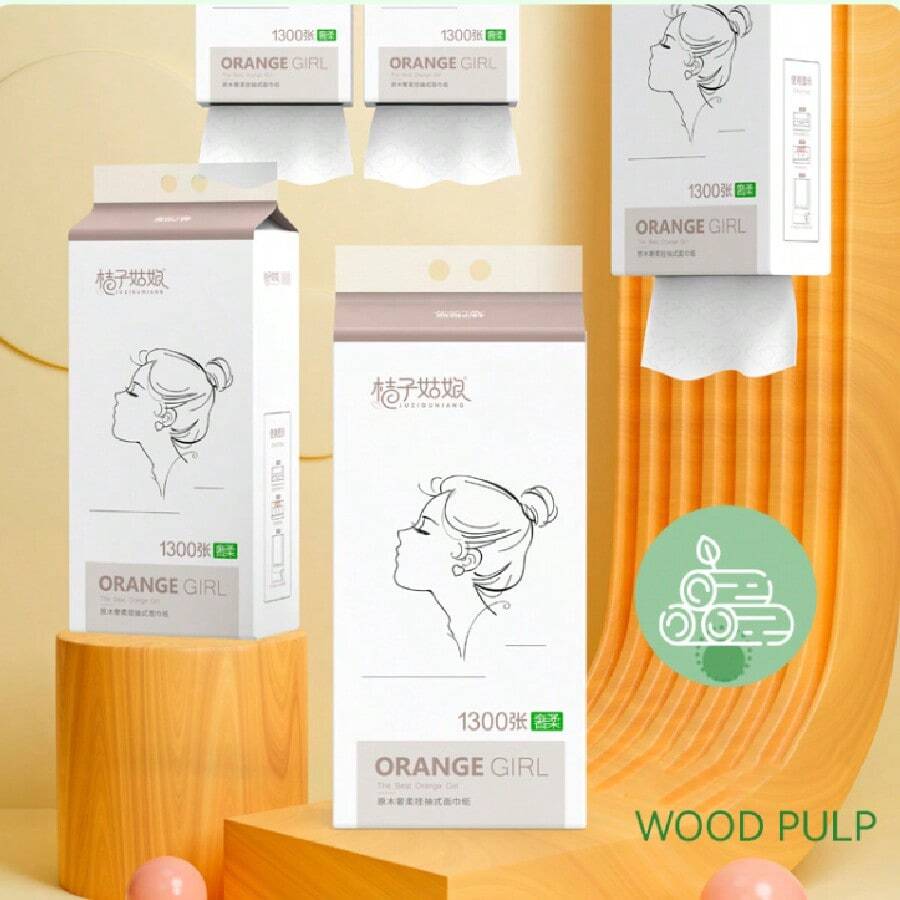 1 包橙色女孩悬挂薄纸，1300 张悬挂薄纸 - 彩色 - 查看 1