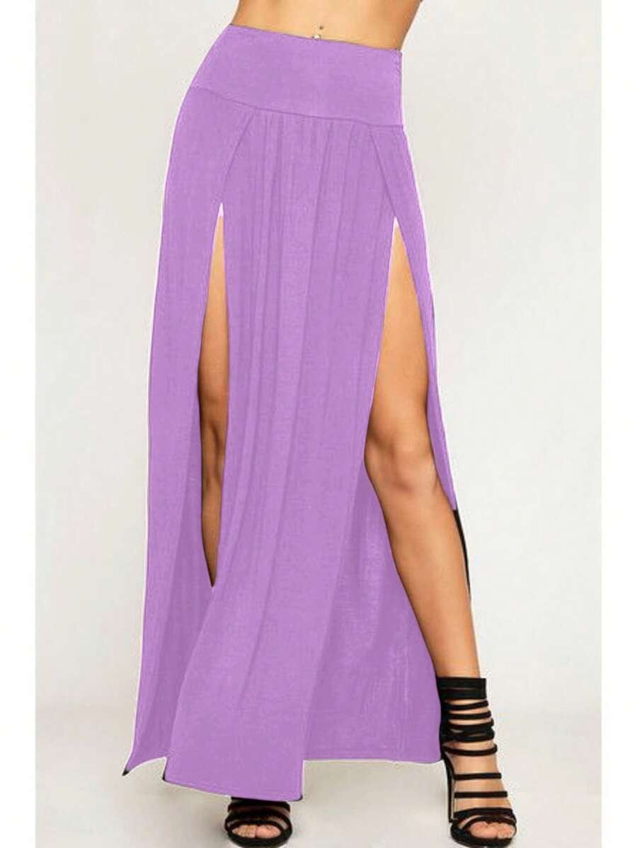 Women Skirts - Lilac Purple - View 1