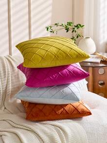 Juego de 2 fundas de cojín de terciopelo negro de 18x18 pulgadas, fundas de cojín de acento neutro suave con textura vintage para decoración de granja de lujo para el hogar, decoración navideña, regalos navideños (SIN RELLENO)