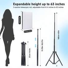 10-Inch Professional Ring Light Kit With 160cm Tripod – Adjustable Brightness & 3 Color Modes For Photography, Live Streaming, Zoom Calls, Makeup & Content Creation - Nhiều màu - Xem 2