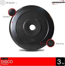 Roker P-2003 Disco Polietileno 3 kg, Negro - 1 - Ver 3