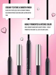 MISSLYN 1PC Draw The Rule Eyeliner, Ultra Black, Pigmentasi Tinggi, Tekstur Halus dan Krim, Aplikasi Halus, Tahan Lama, Anti Luntur, Definisi Presisi, Tahan Air & Keringat, Ramah untuk Pemula, Mudah Digunakan, Perlengkapan Makeup Halloween - Nomor 50 - View 5