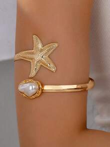 1 pièce Bracelet jonc en métal creux exagéré de mode de rue décontractée, ajustable. Bracelet-manchette en fil torsadé ouvert, accessoire de la Saint-Valentin