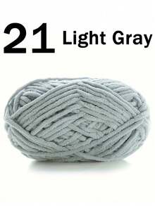 1/2 件天鹅绒柔软纱线，50 克/件，60 米/件，手工 DIY 针织中粗纱冰棒纱，粗涤纶柔软针织纱，适用于 DIY 工艺品，适用于针织和钩编围巾、帽子、鞋子、包包、靠垫、玩偶、毛毯、拖鞋、手工艺钩针项目 - 彩色 - 查看 52