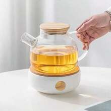 Japanese Style Heated Hollow Bottom Base, Restaurant Candle Heated Flower Tea Warmer, Ceramic Tea Warmer