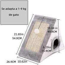 PUBAMALL Rascador para Gatos, Parque Infantil Triangular para Gatos, Cama para Gatos (Gris)