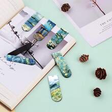 Simpeak 12 Piezas Separadores de Libros Marcadores Magnéticos, Bonitos Marcadores PáMagnéticos, Clips PáMagnéticos, Marcadores para Estudiantes Oficina Papelería Lectura, Cuadro - Cuadro 2 - Ver 11