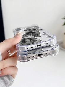 1pc Customized Family/Friends/Couple Photo Collage Transparent Anti-Drop Phone Case, Compatible With IPhone11/12/13/14/15/16/16pro/16plus/16promax/17/17air/17pro/17promax, Pixel 9A/S24/S25ultra/S25plus/S25edge/A17/A07/A26/A36, Moto G85, Infinix Hot 50 Pro+, Great Gift Idea - Clear - View 4