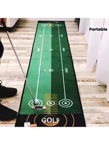 1pc Portable Golf Practice Mat - Washable, Non-Slip Green Training Mat With Scoring Target System, Suitable For Home And Office Indoor/Outdoor Use, Made Of Polyester Fiber, Suitable For Christmas, New Year, Autumn, Winter - Multicolor - View 2