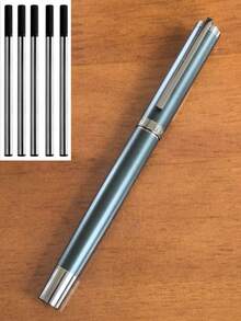 [Customized] Personalized Engraved Metal Business Office Ball Pen Gift Set With Refill, 2pcs, High Quality Ballpoint Pen For Daily Writing, Signature, Birthday, Father's Day, Thanksgiving, Christmas, Gift For Friends, Relatives, Leaders, Colleagues Back To School - Multicolor - View 84