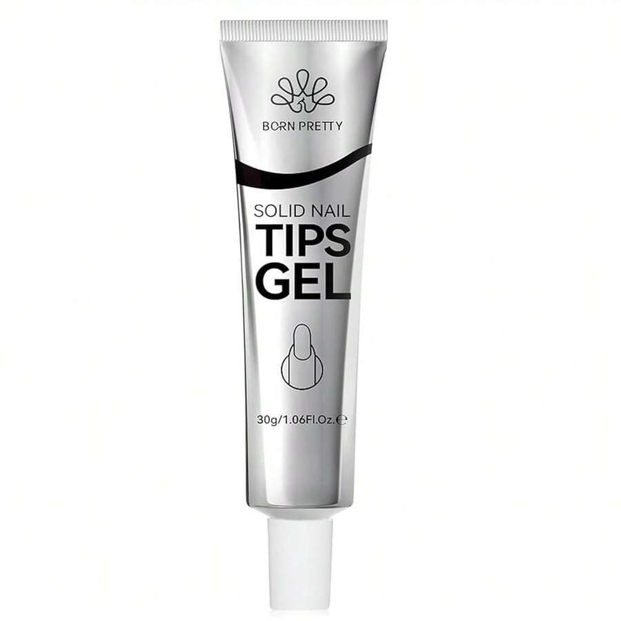 Solid Nail Tips Gel,30ml Soft Gel Nail Tips Glue, Nail Gel For Press On Nails, Super Strong Cured Needed Acrylic Nail Gel, Nails Tip U V Nail Extension Gel Nail Charm Glue{"Color_name":"30MLSolidNailTipsGel"} - 30ML固體指甲膠 - 查看 1