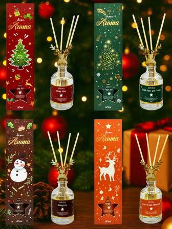 1 件装 50 毫升圣诞香氛香薰装饰品，适用于客厅/卧室 – 完美的圣诞礼物和节日家居装饰品，家居装饰，圣诞装饰品，房间装饰，圣诞礼物