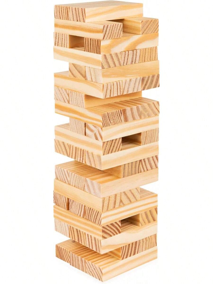 Games Cardinal, Torre Tambaleante, Juego de Mesa de Madera de tamaño Normal con el Que apilar y derribar Bloques de Madera, para Adultos y niños a Partir de 6 años - 1 - Ver 1