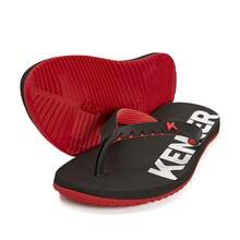 Kenner Flip Flop Sandal Red Original Men's Women's - 黑色和紅色 - 查看 9