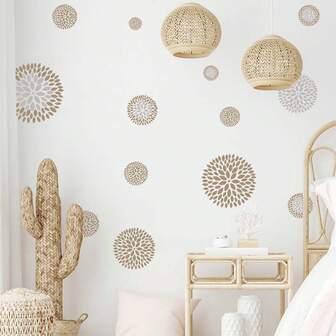 Creative Large Flower Wall Sticker For Bedroom, Living Room Wall Decor Floral Decal