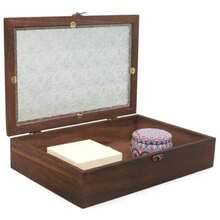 HLJ  Wood Display Case Wooden Display Box Jewelry Display Box Wooden Collectibles Display Case Glass Top Jewelry Organizer For Collectibles Specimen Treasure129 - 棕色 - 查看 1