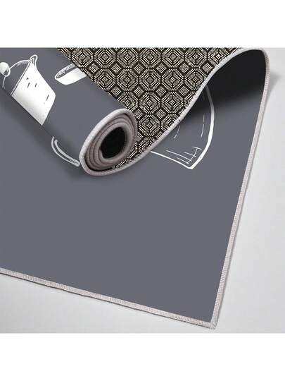 Pearl Digital Non Slip Printed Turkish Vloerkleed AL4032 Zachte Touch, Washable Tapijt Felt Backing PC's Moderne ative Vloer Mat, Living Room, Bedroom, Kitchen, Hallway Or Entryway Available In Many Sizes. Quick Drying, Highly Absorbent, Soft, Com Tafel Both Indoor Outdoor view 6