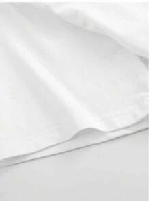 Women's Fashionable Printed Pure Cotton Short-Sleeved T-Shirt, Featuring A Graphic Print Design, Round Neck Short Sleeves, Soft And Breathable, Versatile, Suitable For Everyday Wear, A Must-Have For Fashionable Women! - White - View 4