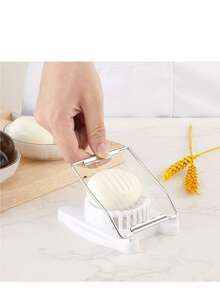 1pc Stainless Steel Wire Egg Cutter With Easy Twist - Perfect For Kitchen And Restaurant Use, Ideal For Slicing Eggs, Fruit And Vegables, Kitchen Accessories, Egg Slicer