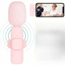 Microphone sans fil Lavalier pour smartphone, microphone sans fil plug-and-play pour l'enregistrement vidéo/audio, micro-cravate pour interview/vlog/enseignement