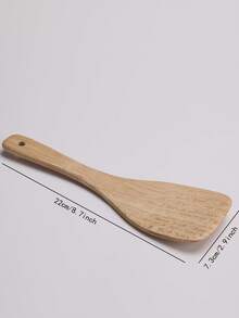 1pc Wooden Rice Spoon, Wooden Kitchen Serving Spoon - Multicolor - View 13