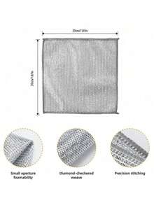 25/10/5件套加厚双面金属丝百洁布，厨房洗碗布，锅碗瓢盆清洁抹布，毛巾清洁工具