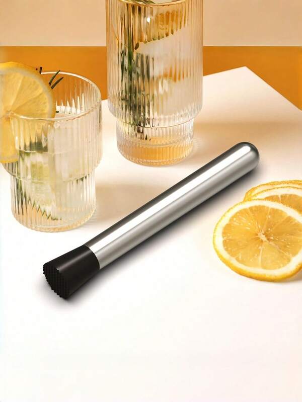 1pc Stainless Steel Cocktail Muddler, Bartender Tools, Home Kitchen Bar Tools For Crushing Lemon, Mojito Fruit Drinks, Ice Crusher Cocktail Supplies