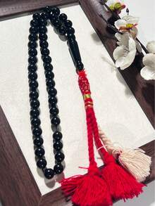 全新三流苏树脂念珠，适合穆斯林日常祈祷和佩戴 - 彩色 - 查看 15